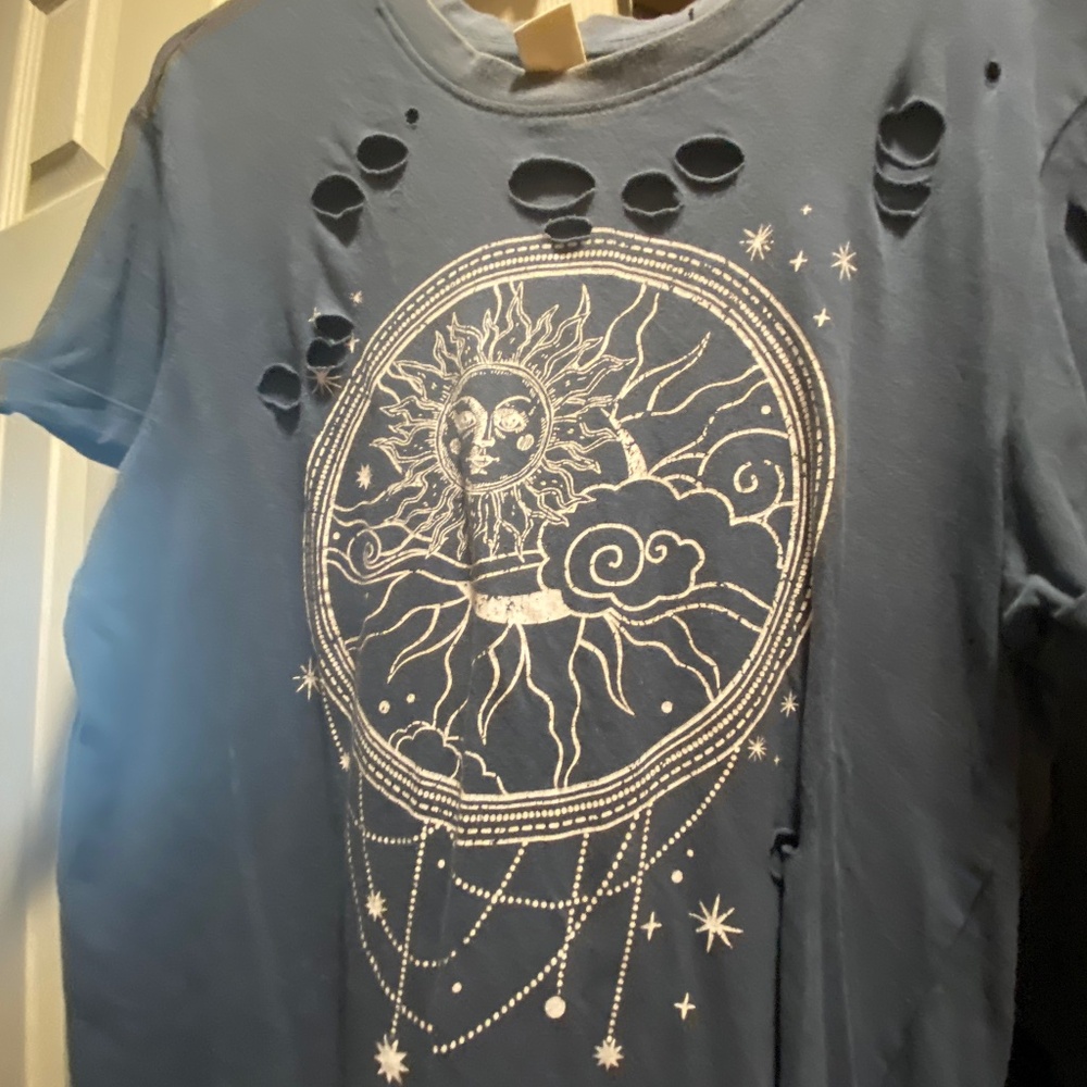 Womans destressed tee